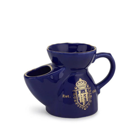 Scuttle de Rasage Traditionnel  en Porcelaine Bleu